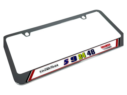Hendrick Motorsports Team Numbers Chrome License Plate Frame