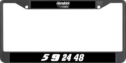 Hendrick Motorsports Team Numbers Black License Plate Frame