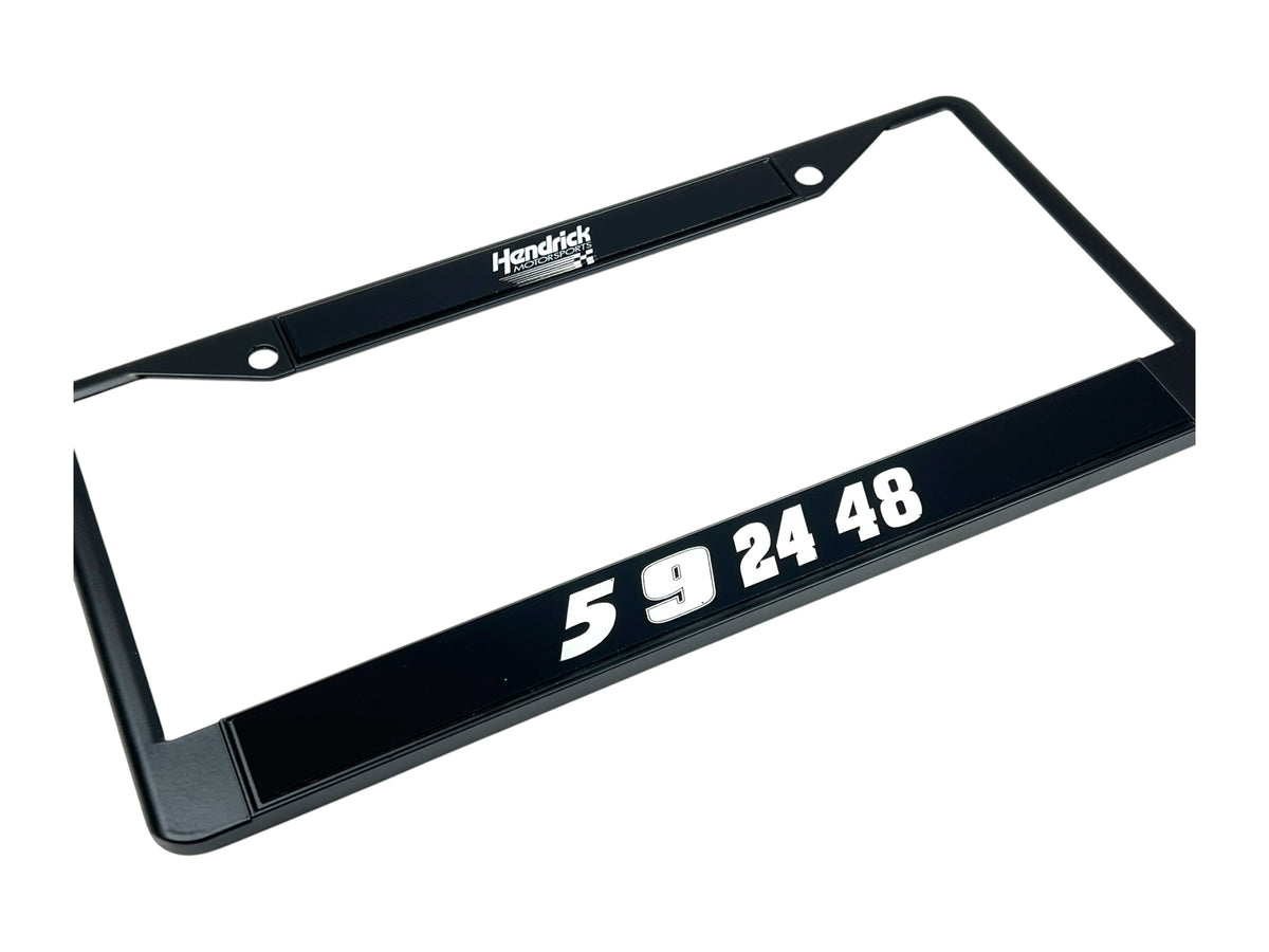 Hendrick Motorsports Team Numbers Black License Plate Frame