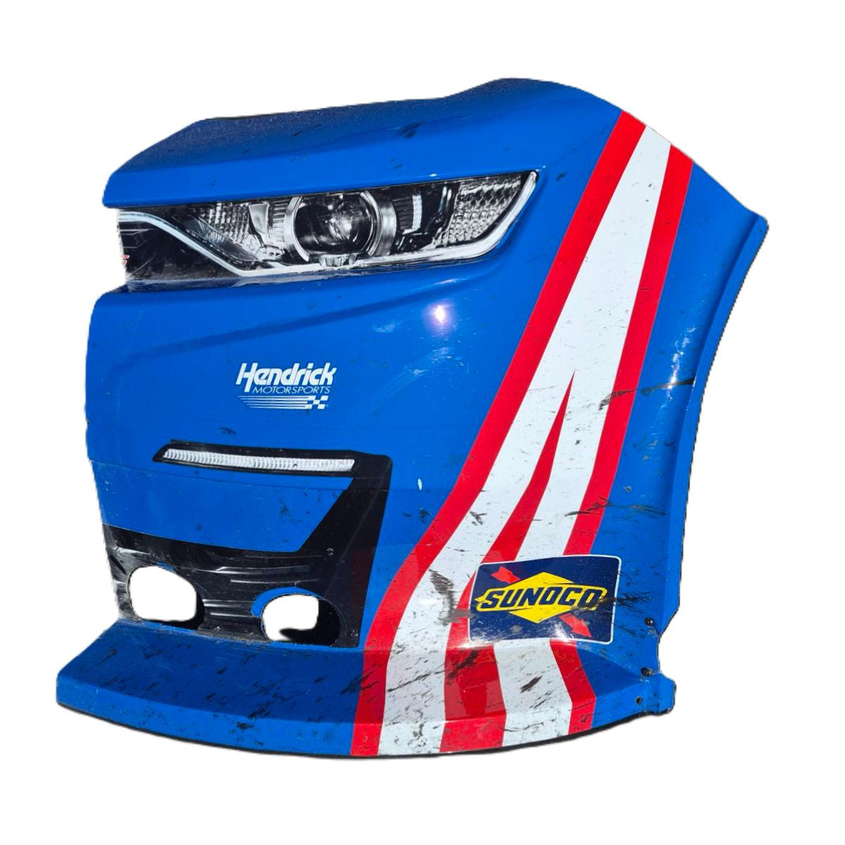Race Used 2026 Corey Day #17 HendrickCars.com Left Front Nose - Nashville, Top 10, P.8