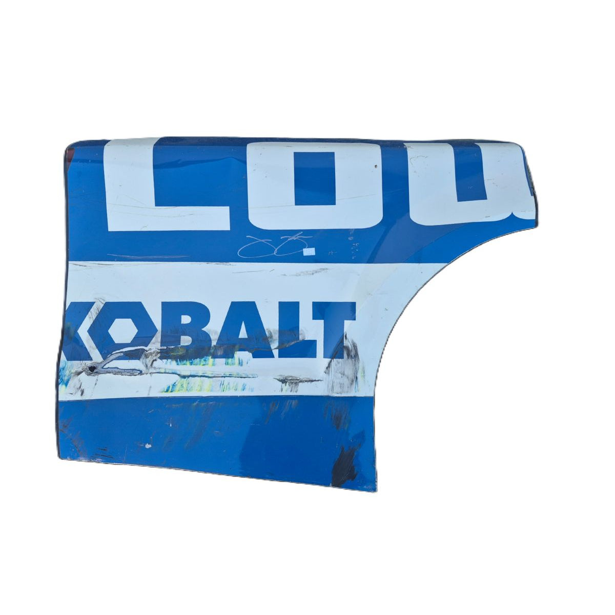 AUTOGRAPHED Race Used Jimmie Johnson #48 Lowe's Gen 6 Right Rear Quarter Panel