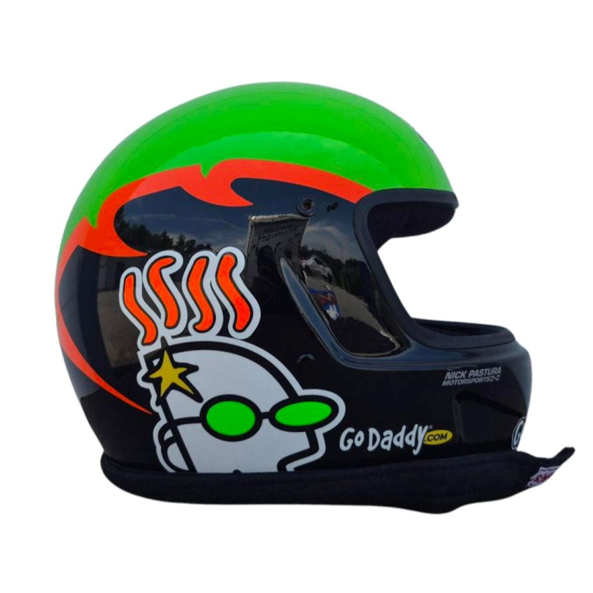 Race Used Hendrick Motorsports Go Daddy Pit Fueler Helmet
