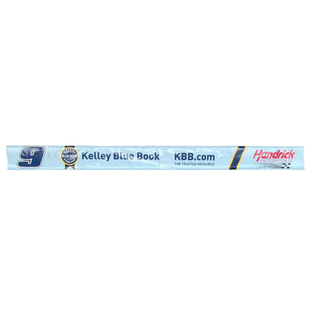 Race Used Hendrick Motorsports #9 Kelley Blue Book Pit Banner