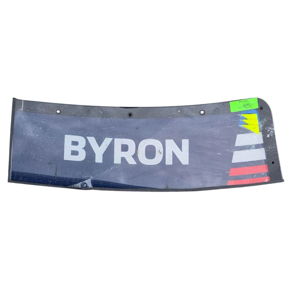 Race Used 2026 William Byron #24 Raptor Windshield Name Banner & Bowtie Set - Pocono, Top 3, P.3