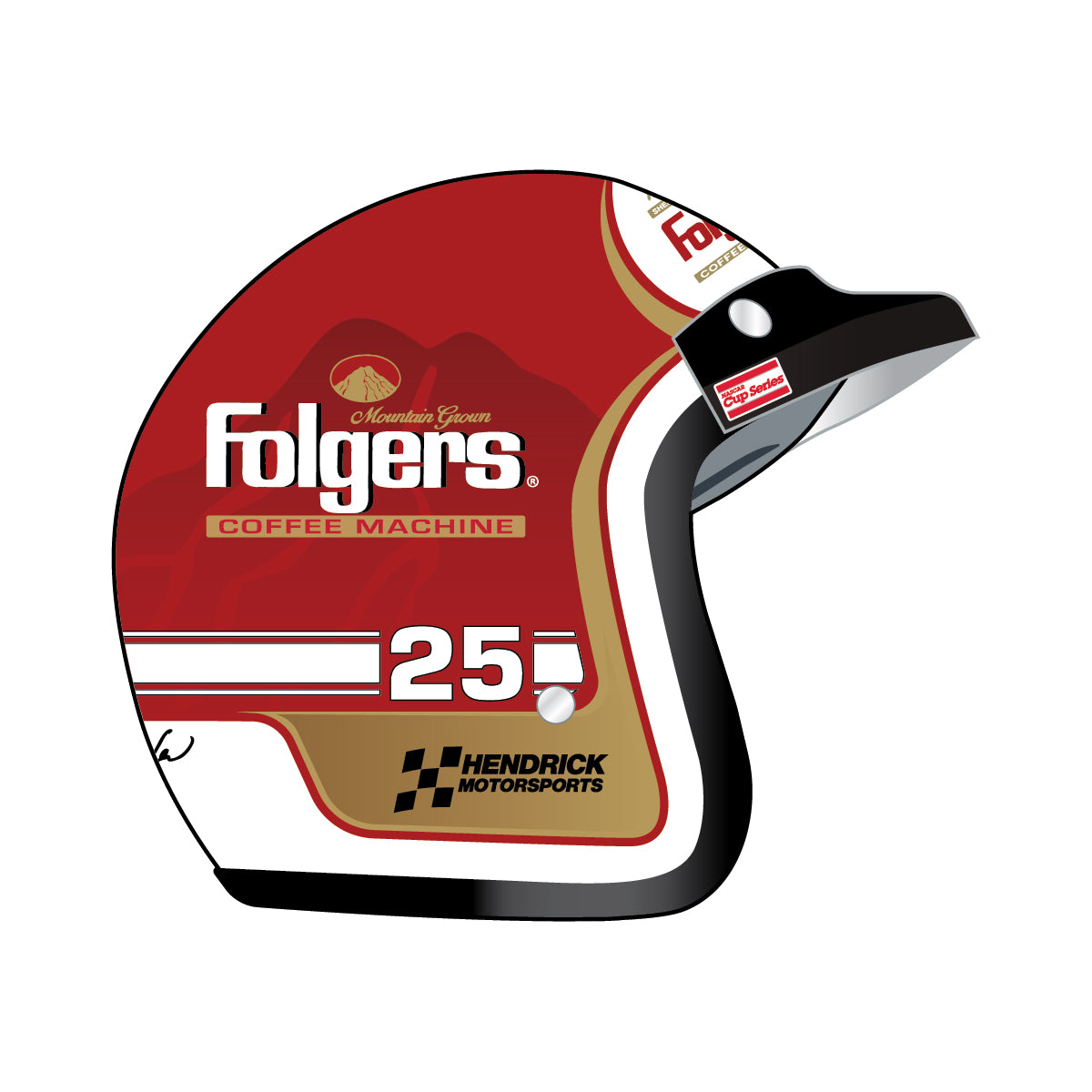 AUTOGRAPHED Ken Schrader #25 Open Face Full Size Replica Helmet