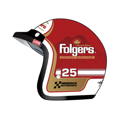 AUTOGRAPHED Ken Schrader #25 Open Face Miniature Replica Helmet