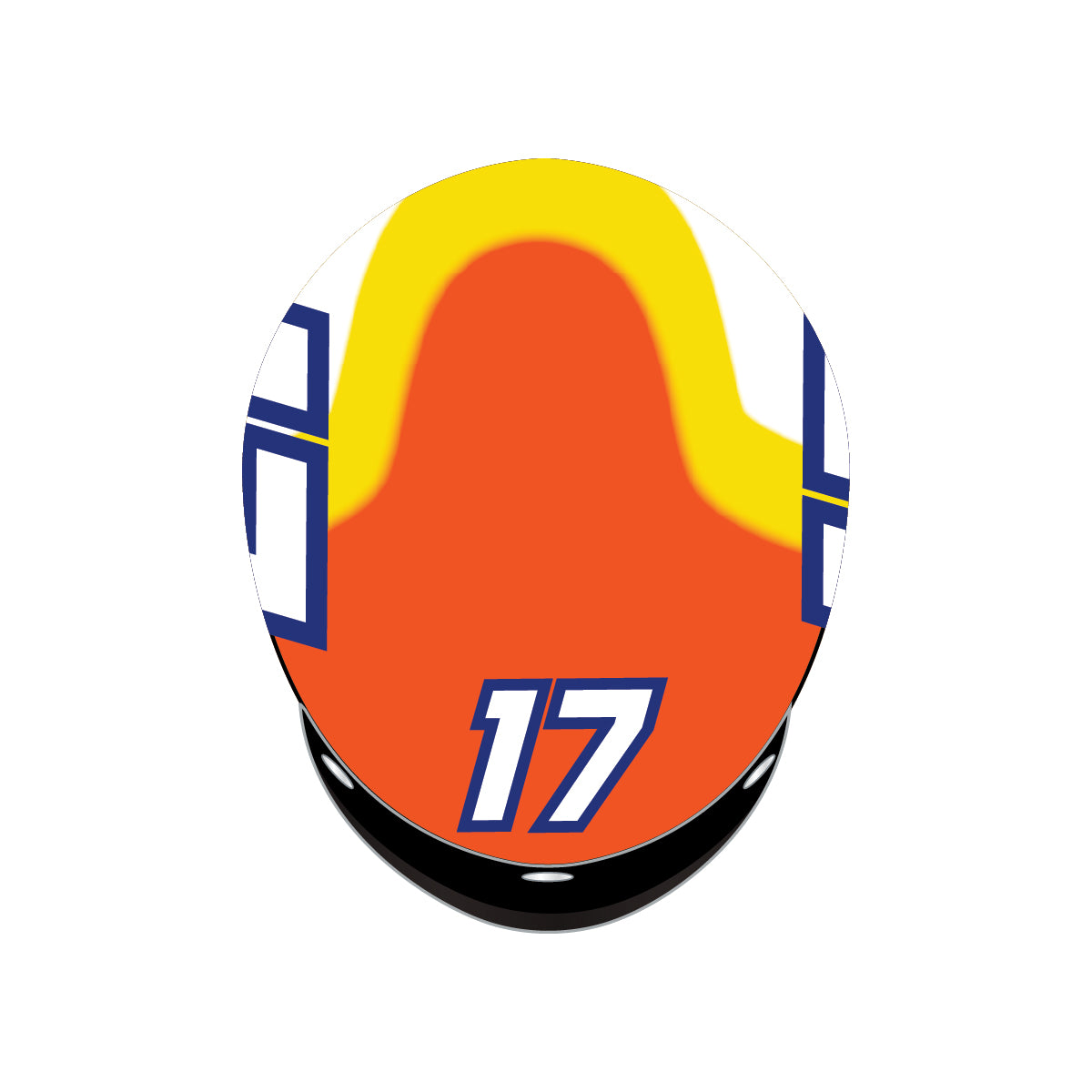 AUTOGRAPHED Darrell Waltrip #17 Open Face Miniature Replica Helmet