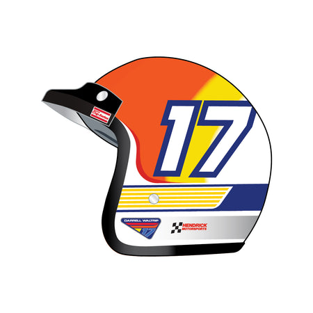 Autographed Darrell Waltrip #17 Open Face Full Size Replica Helmet