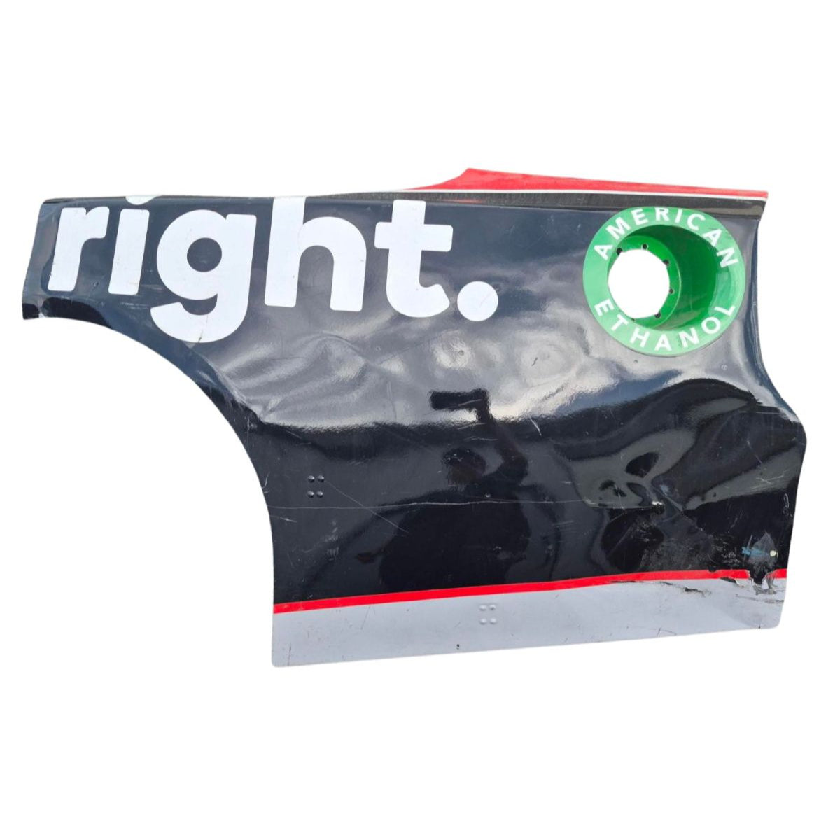 Race Used 2020 Jimmie Johnson #48 Ally Throwback Partial Left Rear Quarter Panel ( 2 of 2 )- Darlington, Southern 500