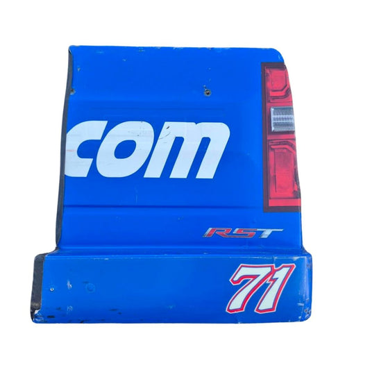 Race Used 2025 Rajah Caruth #71 Spire HendrickCars.com Partial Truck Right Rear Bumper - Daytona