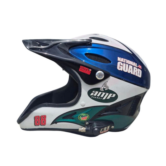 Race Used Hendrick Motorsports #88 AMP / National Guard Pit Helmet