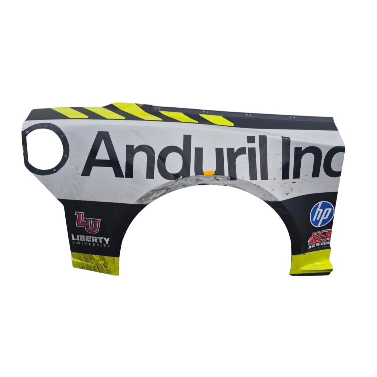 Race Used 2026 William Byron #24 Anduril Right Rear Quarter Panel - Inaugural Naval Base Coronado