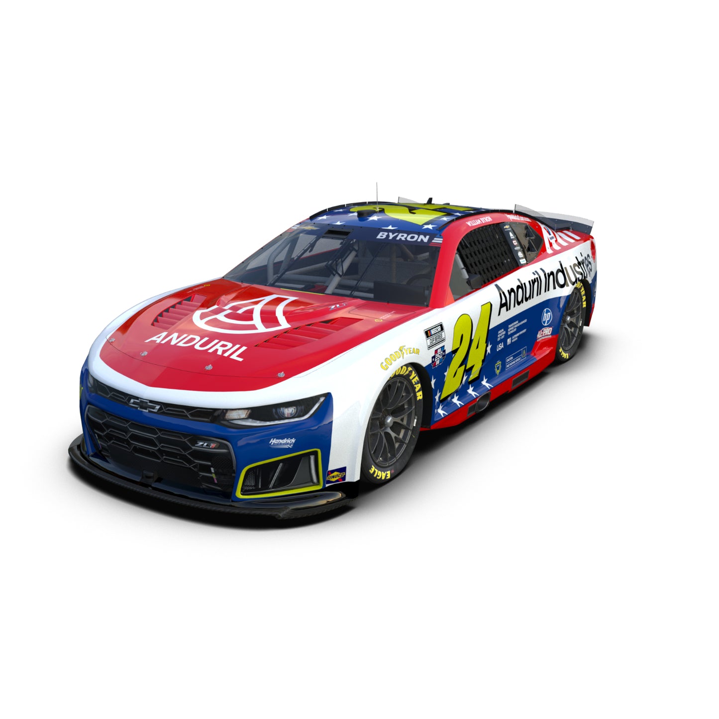 William Byron #24 2026 Anduril Patriotic 1:64 Hard Top Die-Cast
