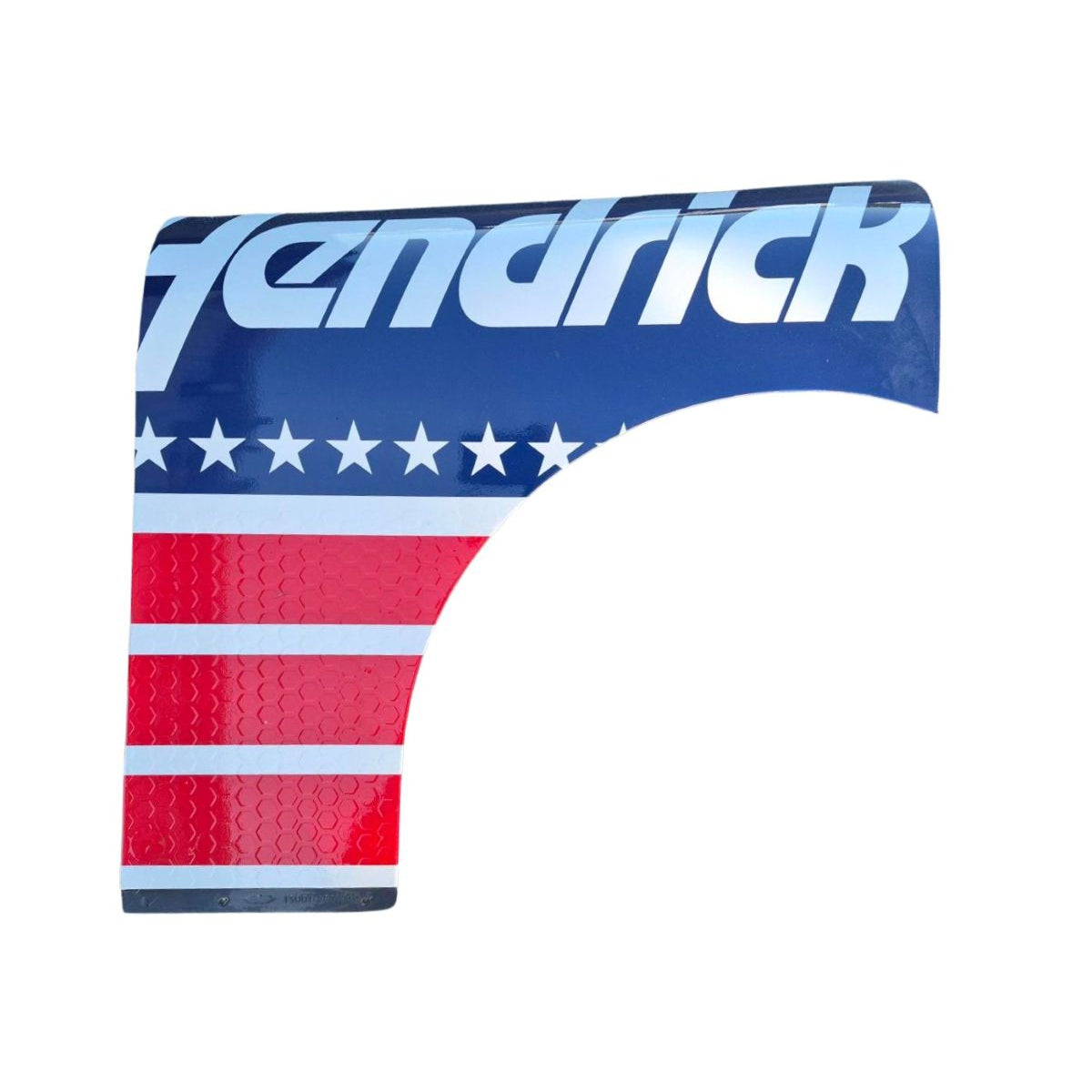 Race Used 2026 Corey Day #17 HendrickCars.com Patriotic Practice Partial Left Rear Quarter Panel (1 of 2) - Inaugural Naval Base Coronado