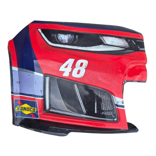 Race Used 2026 Alex Bowman #48 Ally/USO Patriotic Right Front Nose - Inaugural Naval Base Coronado