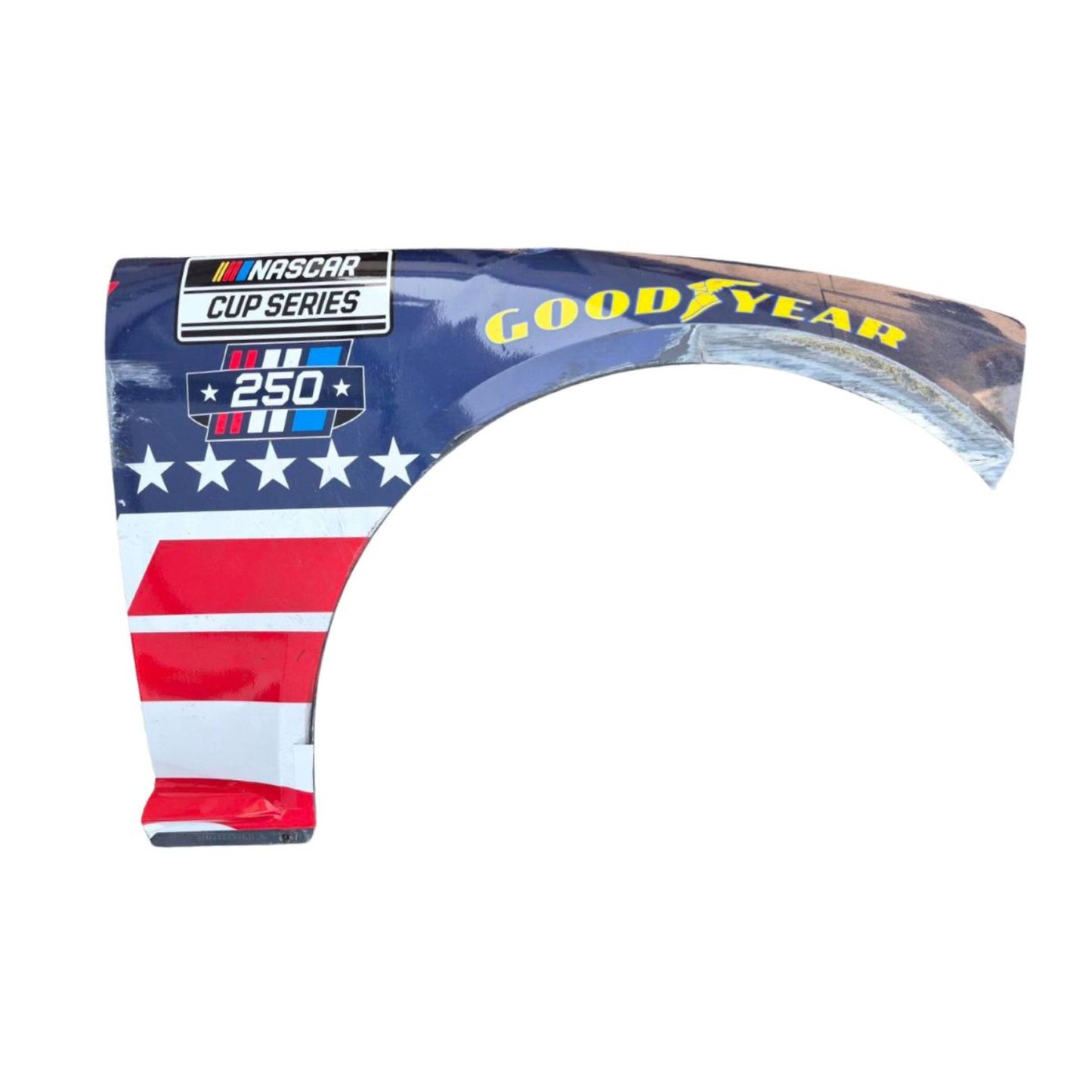 Race Used 2026 Kyle Larson #5 HendrickCars.com Patriotic Right Front Fender - Chicagoland Return