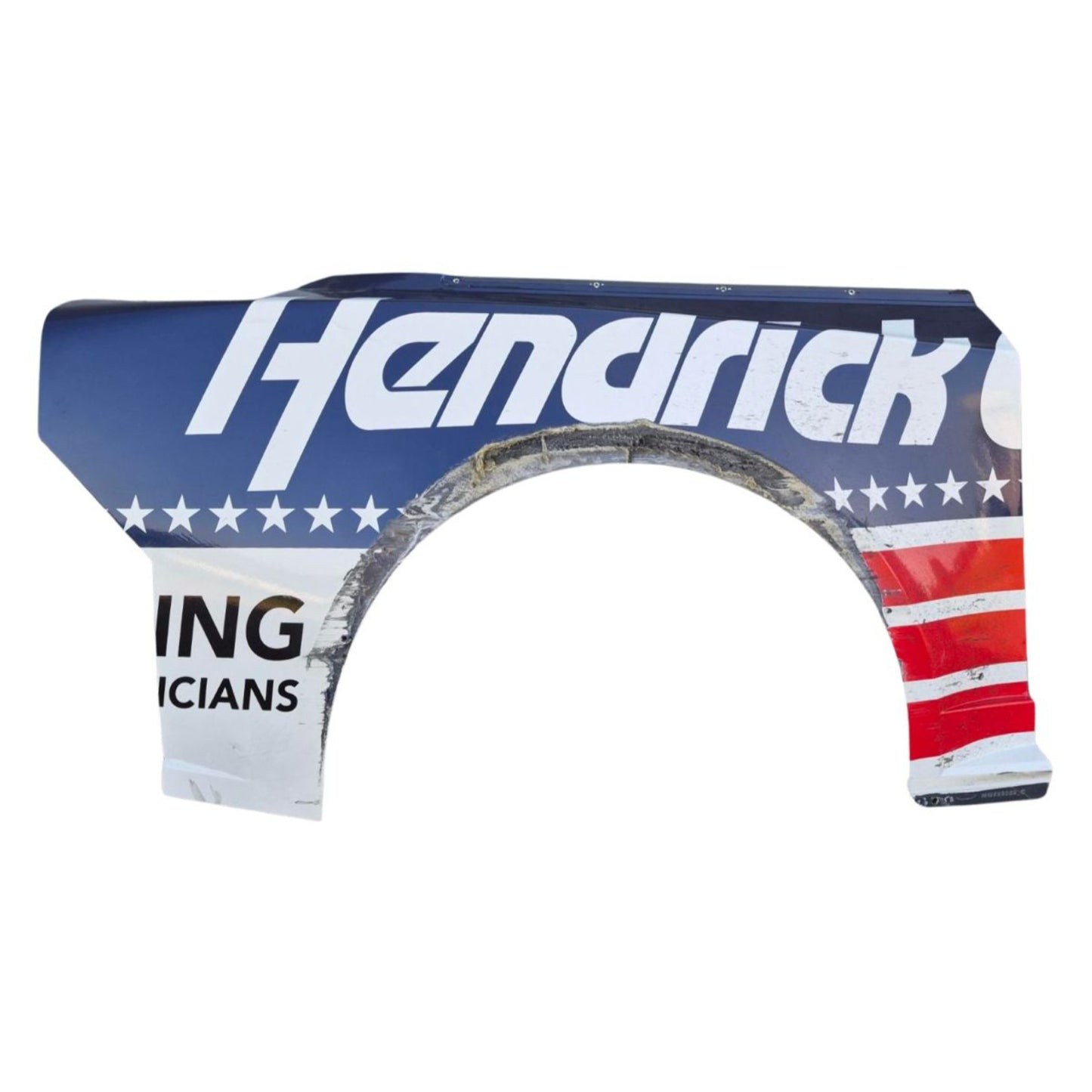 Race Used 2026 Kyle Larson #5 HendrickCars.com Patriotic Right Rear Quarter Panel - Chicagoland Return