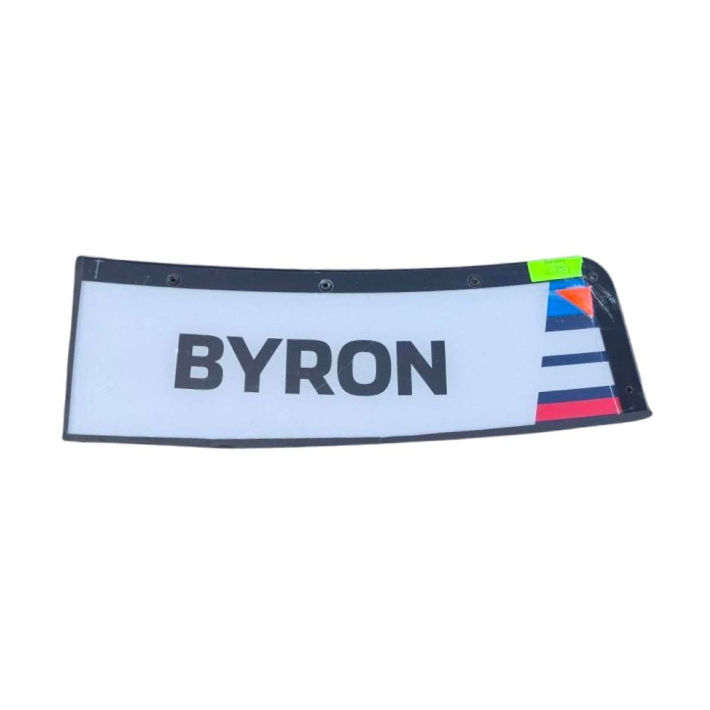 Race Used 2026 William Byron #24 Axalta Color of The Year Rear Windshield Banner Name & Bowtie Set - Sonoma