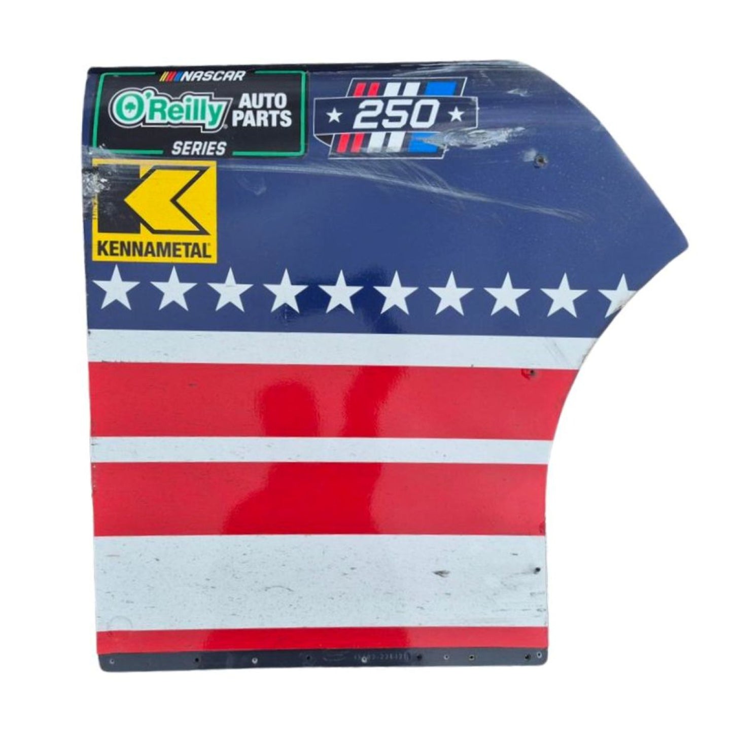 Race Used 2026 Corey Day #17 HendrickCars.com Patriotic Right Front Contingency Panel - Chicagoland Return