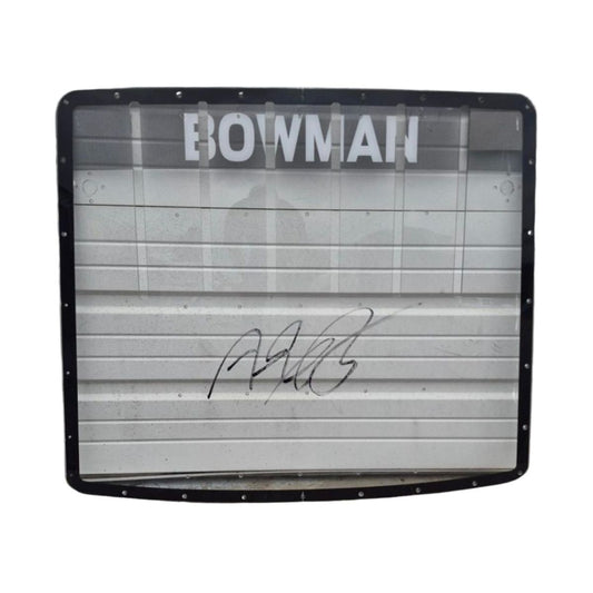 AUTOGRAPHED Race Used Alex Bowman Rear Windshield