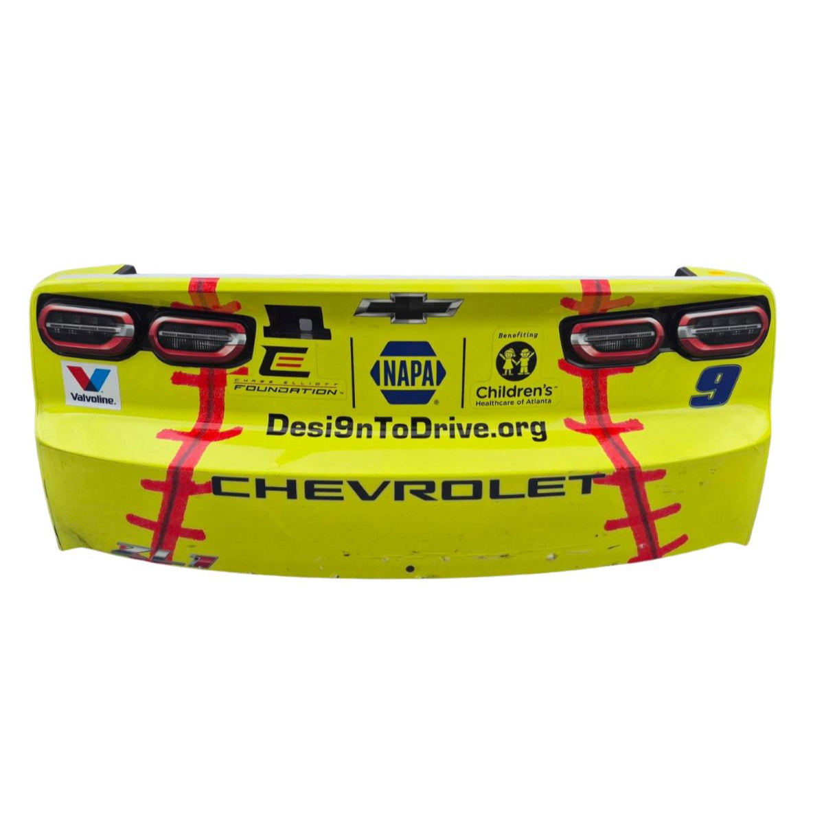 Race Used 2026 Chase Elliott #9 NAPA Desi9n To Drive Rear Bumper - Atlanta 2