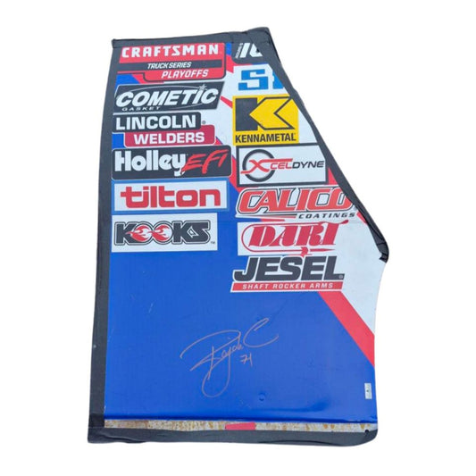 AUTOGRAPHED Rajah Caruth #71 Spire Truck HendrickCars.com Right Front Contingency Panel