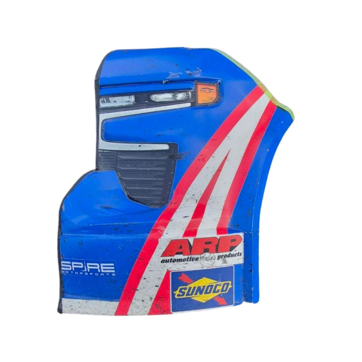 Race Used 2025 Corey Day #7 Spire Motorsports HendrickCars.com Left Front Truck Nose - Vegas 2