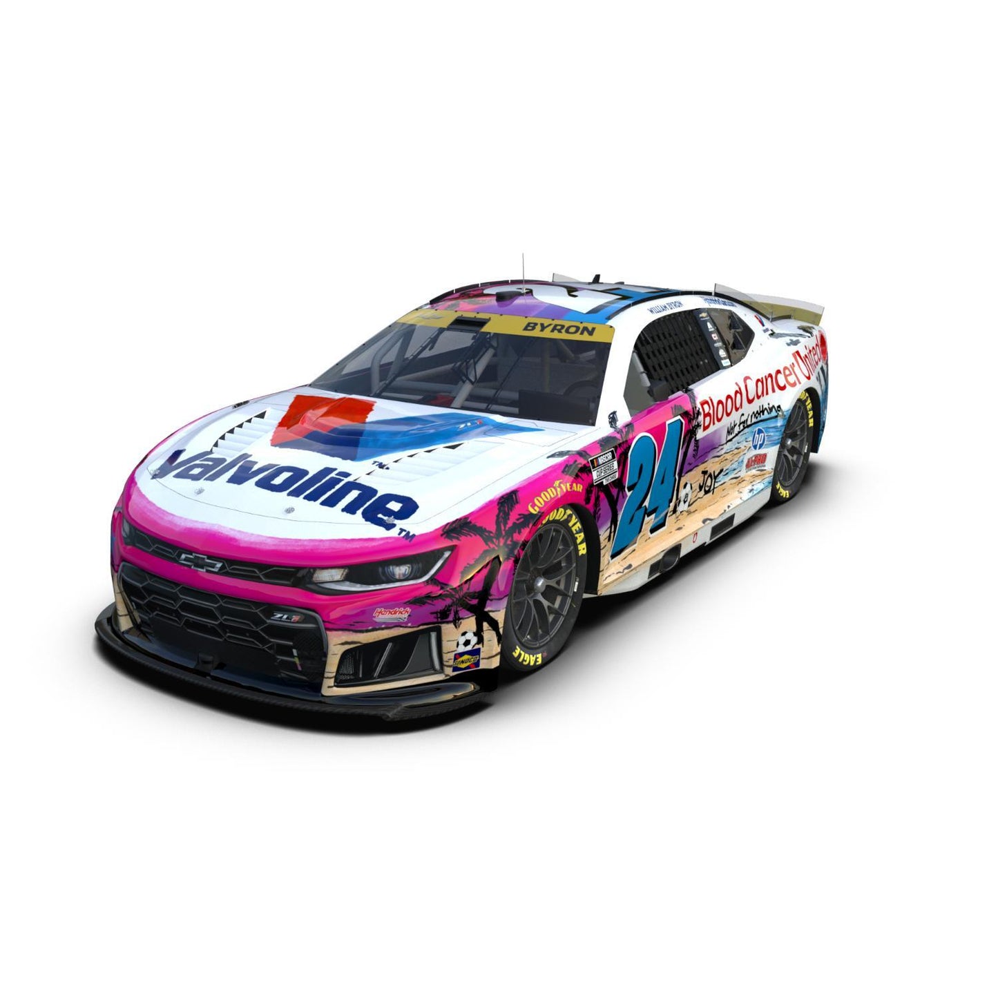 William Byron #24 2026 Valvoline Blood Cancer United 1:24 HO Die-Cast