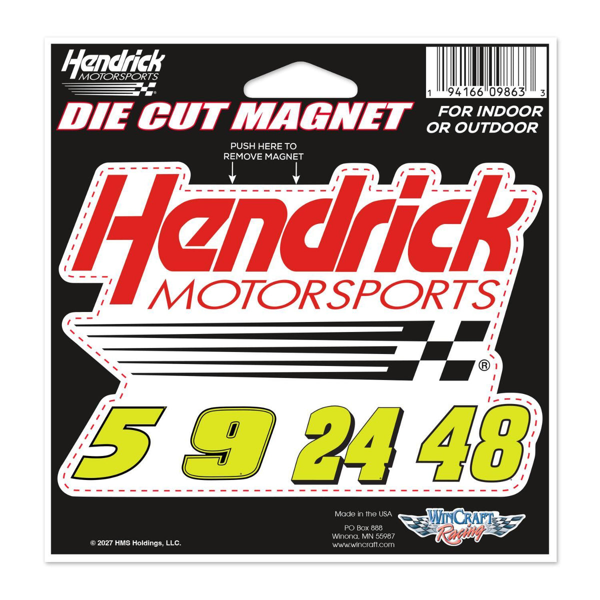 Hendrick Motorsports Neon Numbers Die-Cut Magnet