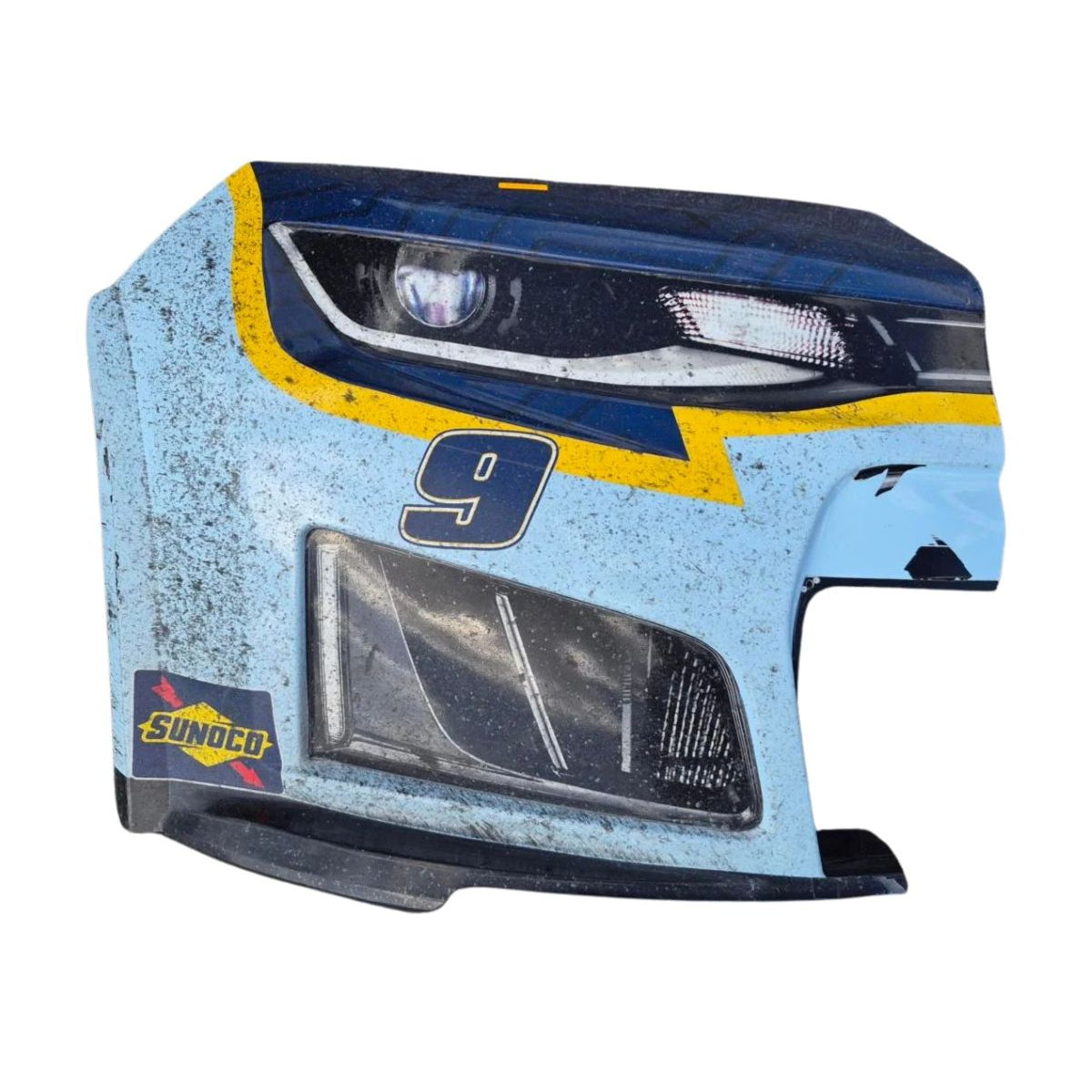 Race Used 2026 Chase Elliott #9 Kelley Blue Book 100 years Right Front Nose - Kansas 2, P.8