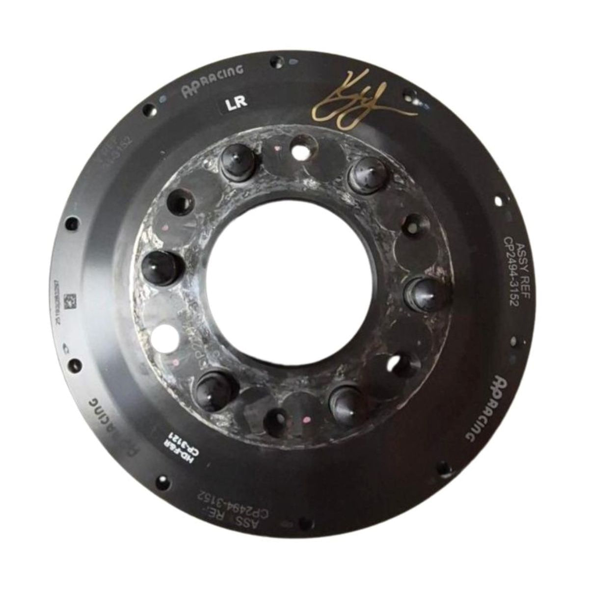 Autographed Race Used Kyle Larson Next Gen Wheel Mounting Bell