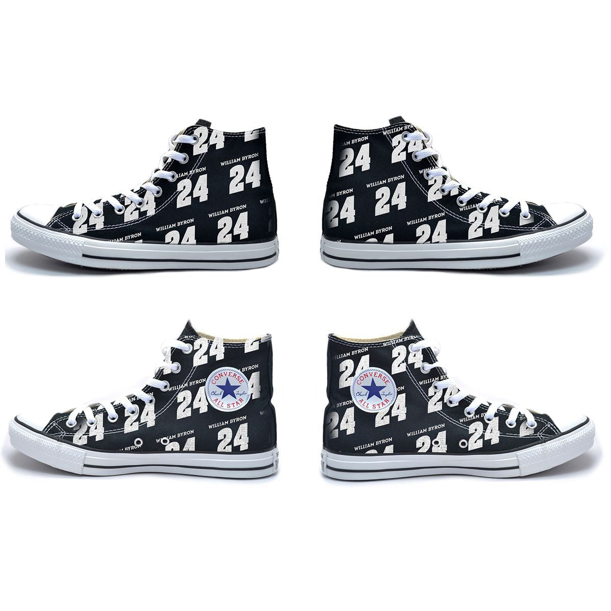 William Byron #24 Converse All-Star High Tops