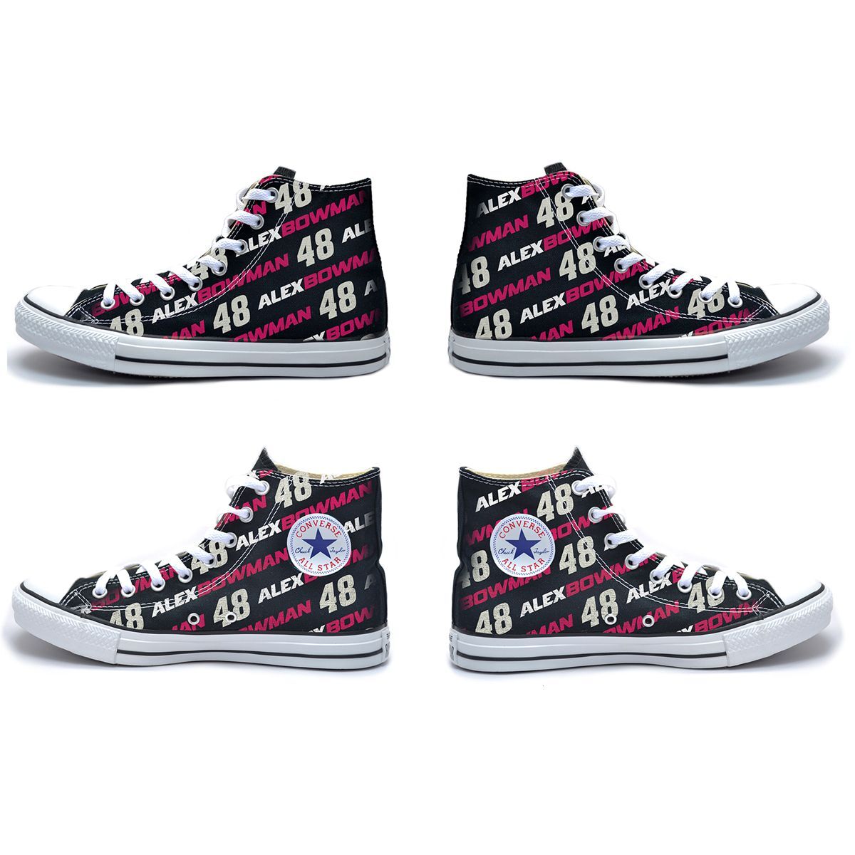 Alex Bowman #48 Converse All-Star High Tops