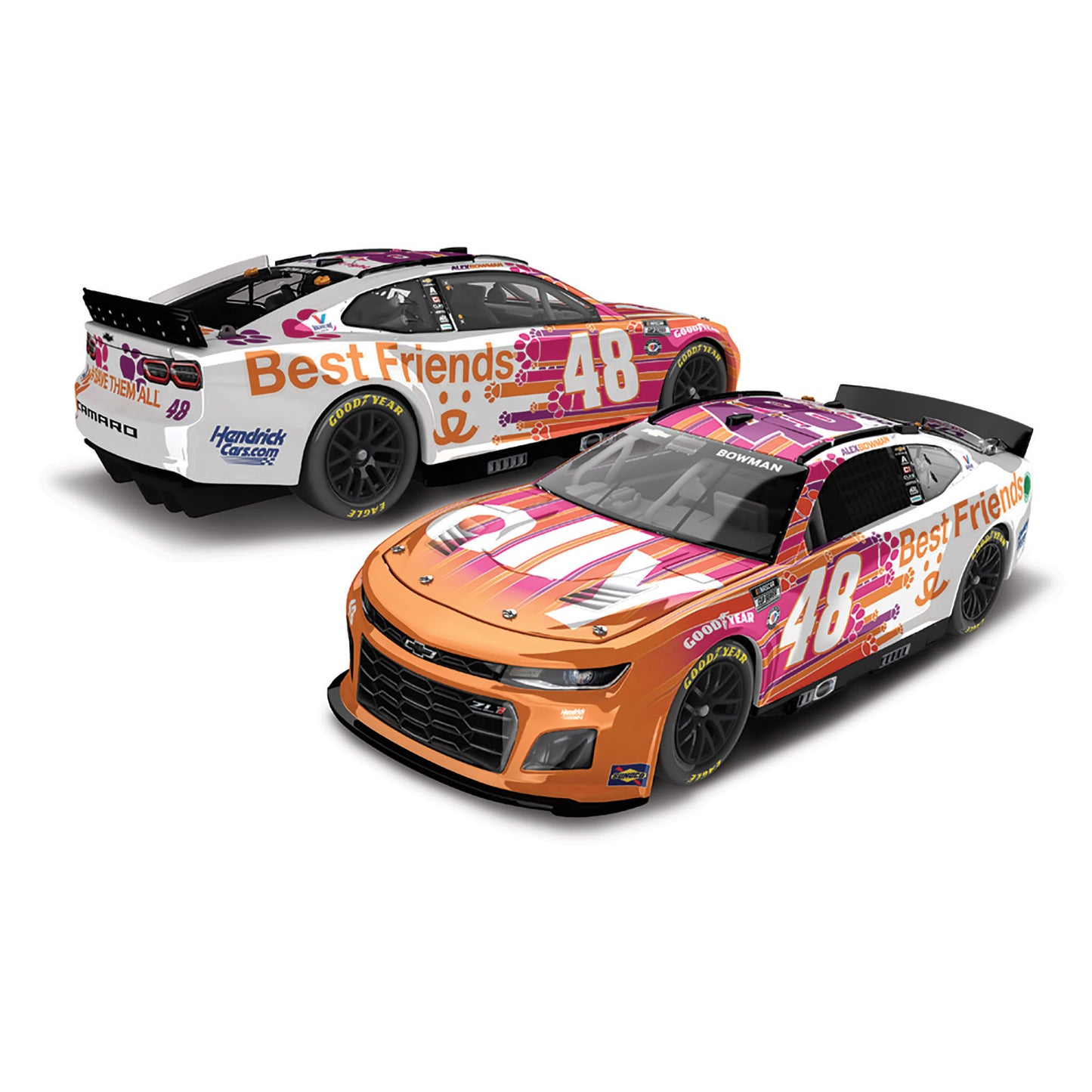 AUTOGRAPHED Alex Bowman #48 2023 Ally Best Friends 1:24 ELITE Die-Cast
