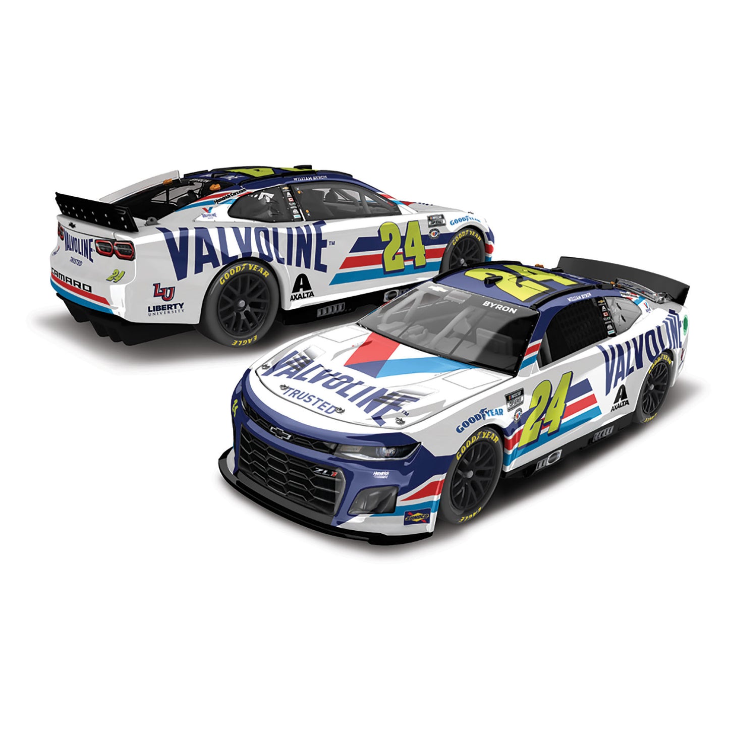 AUTOGRAPHED William Byron #24 2023 Valvoline 1:24 ELITE Die-Cast