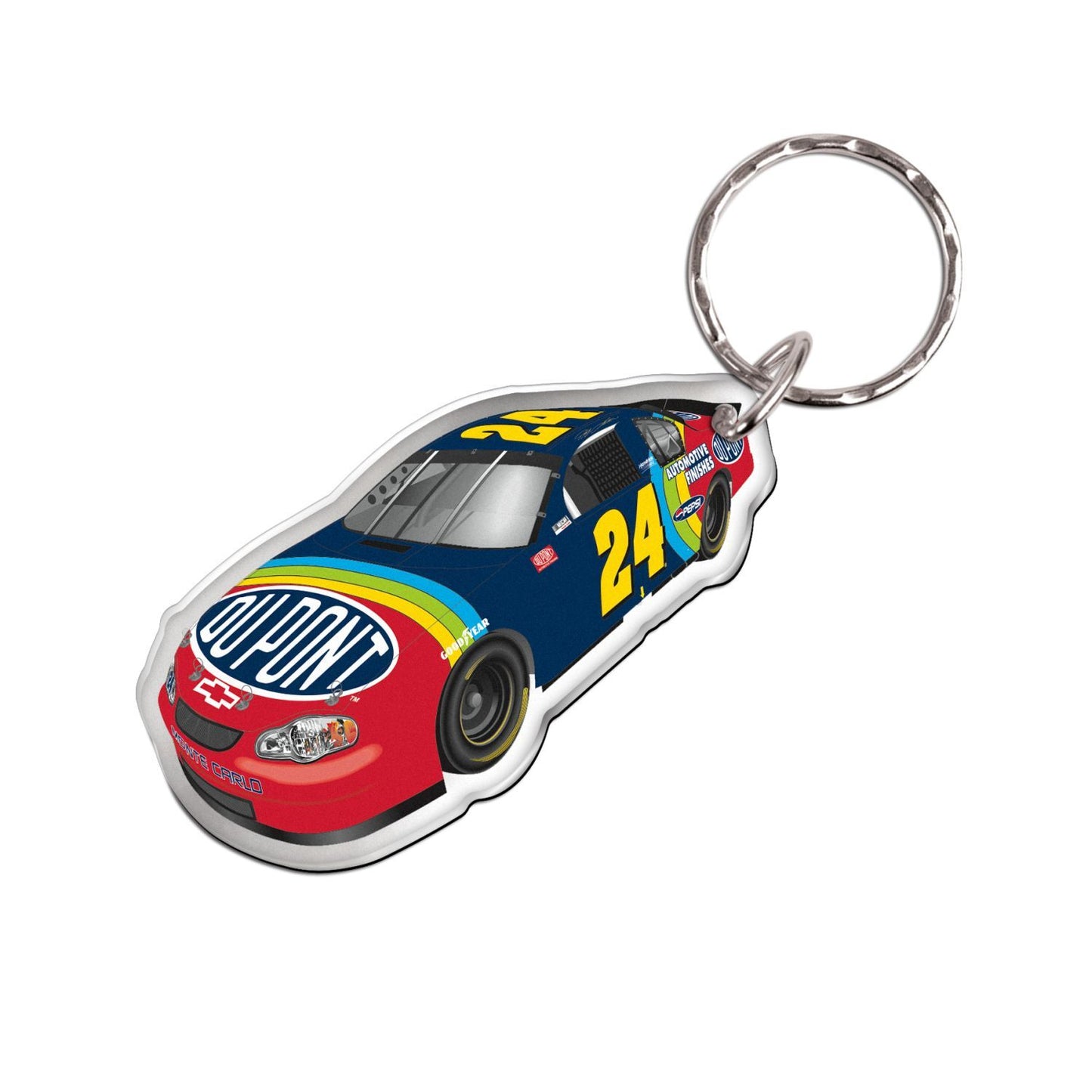 Jeff Gordon #24 Metallic Freeform Acrylic Key Chain