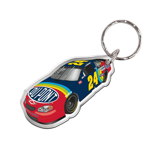 Jeff Gordon #24 Metallic Freeform Acrylic Key Chain