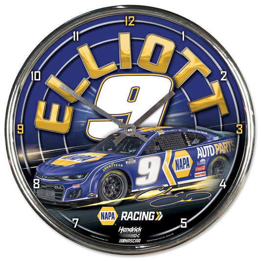 Chase Elliott #9 Chrome Clock