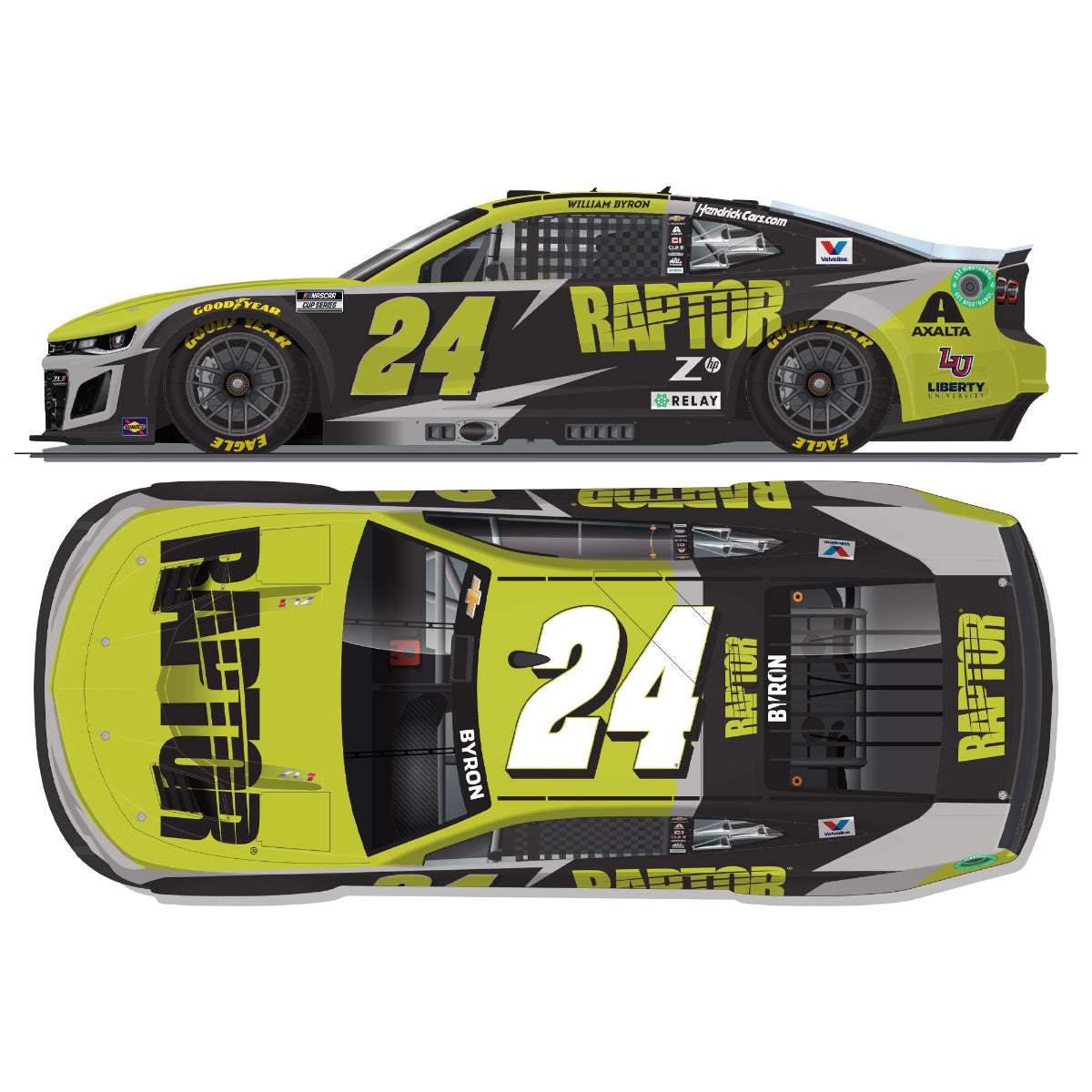Autographed Byron #24 2025 RAPTOR 1:24 Elite – Hendrick Motorsports