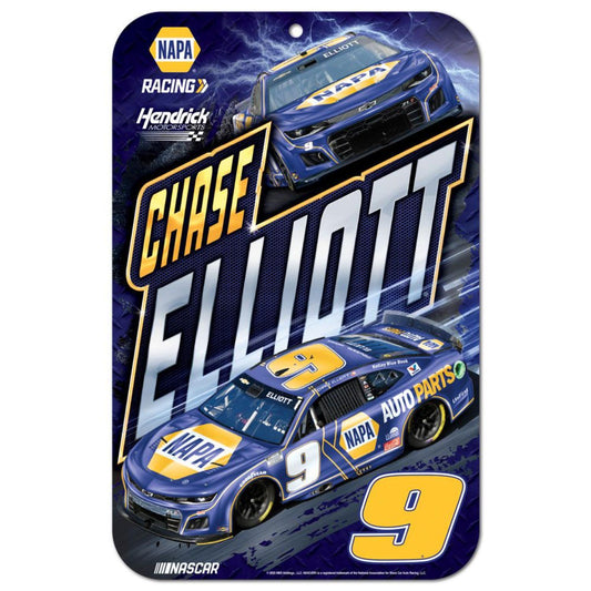 Chase Elliott #9 NAPA 11" x 7" Plastic Sign
