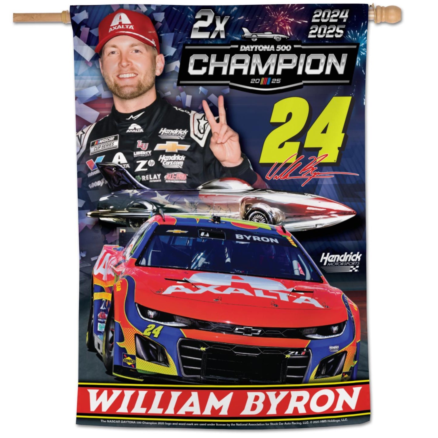 William Byron #24 2025 Daytona 500 RACE WIN Vertical Banner