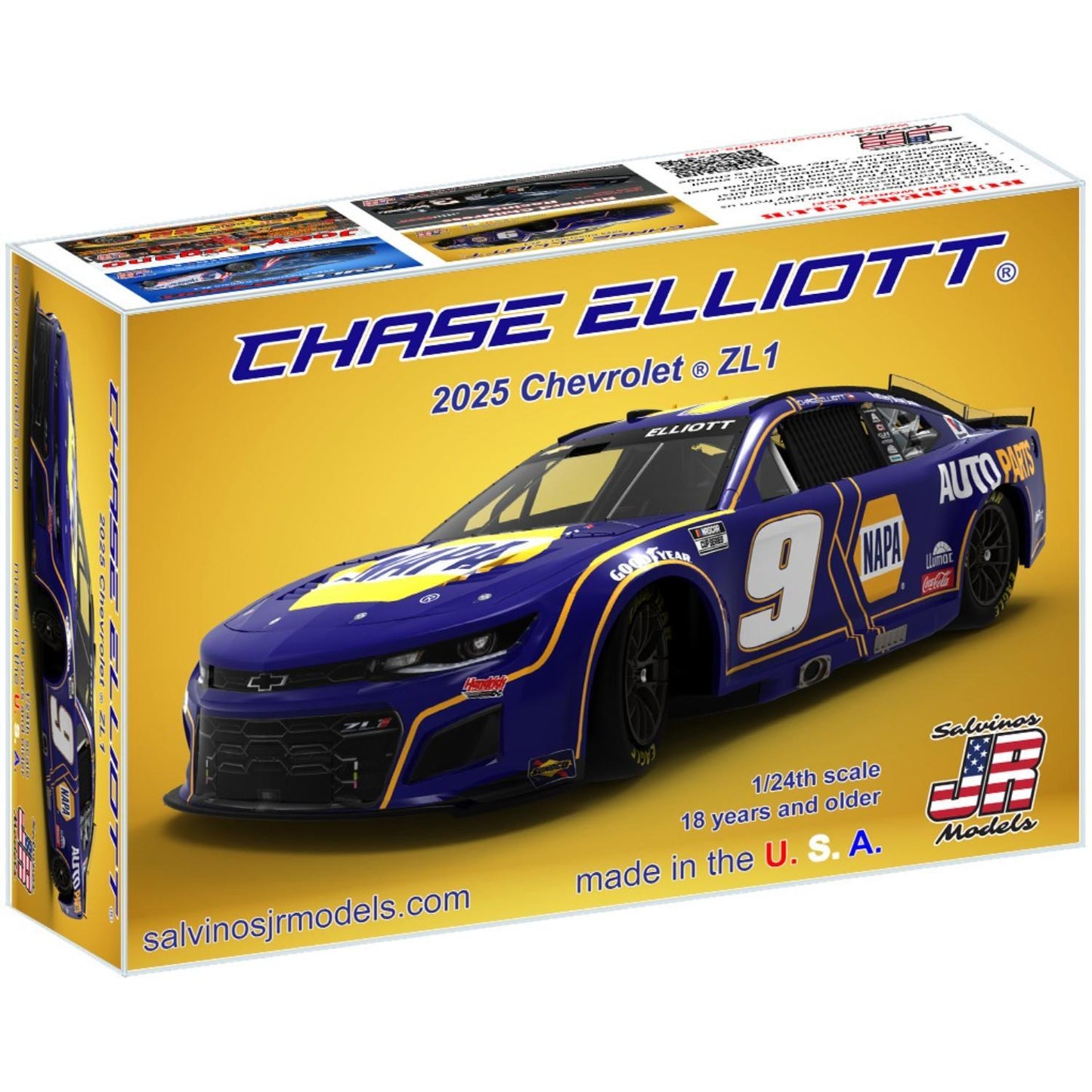Chase Elliott #9 2025 NAPA Primary Paint Scheme 1:24 Model Car Kit