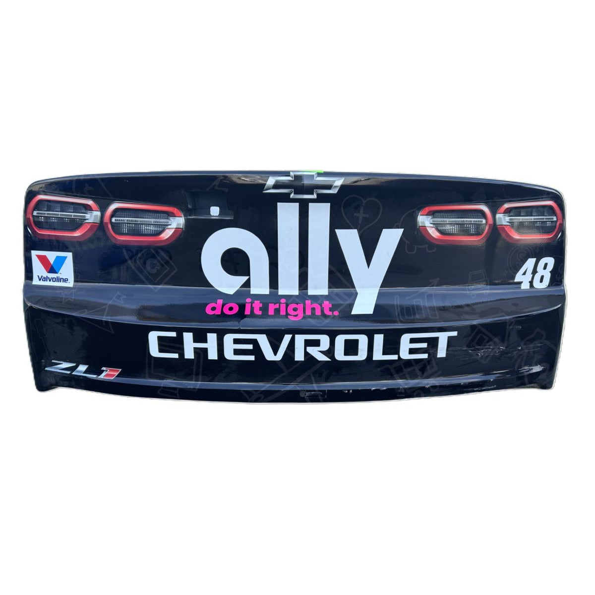 Race Used 2025 Alex Bowman #48 Ally Rear Bumper - Las Vegas 1