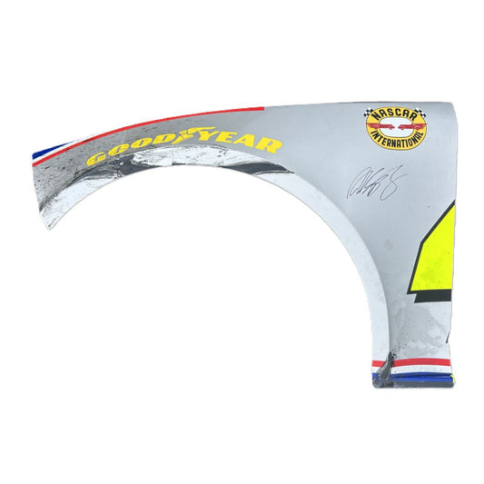 AUTOGRAPHED Race Used 2024 Alex Bowman #48 Ally Left Front Fender - Darlington 1