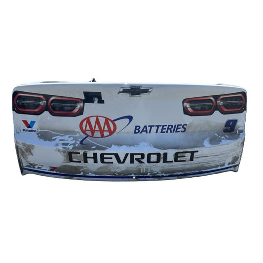Race Used 2025 Chase Elliott #9 White NAPA Auto Parts Rear Bumper - Sonoma