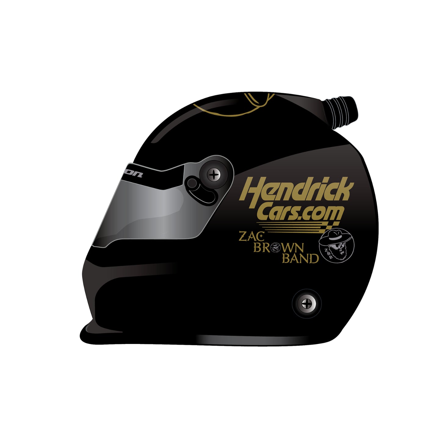 Kyle Larson #5 2025 HendrickCars.com / Zac Brown Band Mini Replica Helmet