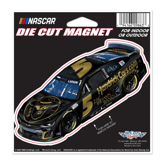 Kyle Larson #5 HendrickCars.com / Zac Brown Band Die-Cut Magnet