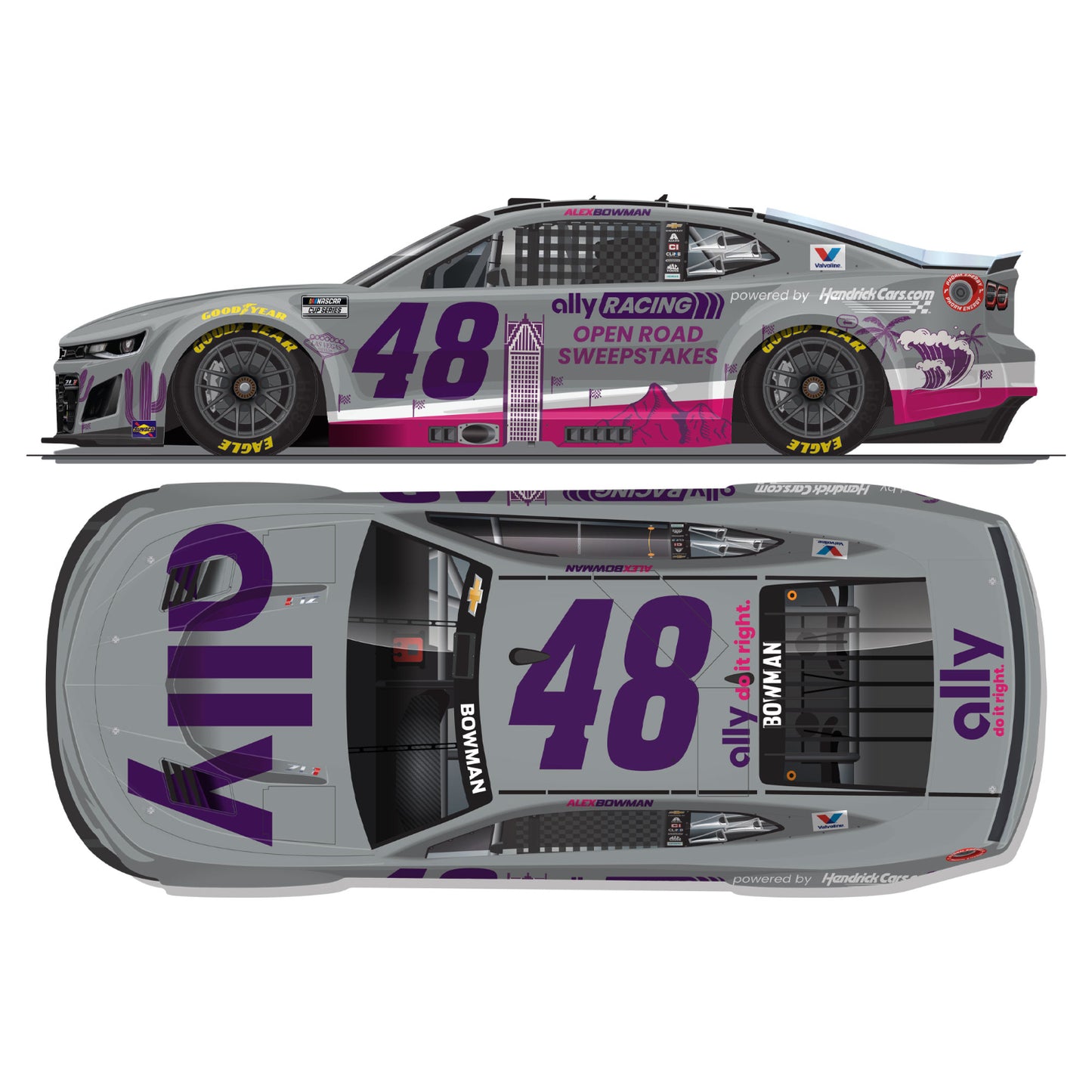AUTOGRAPHED Alex Bowman #48 Ally Open Road Sweepstakes 1:24 ELITE Die-Cast