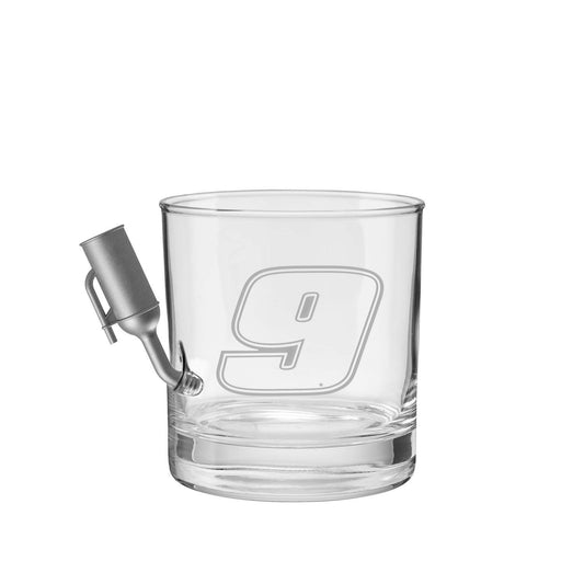 Chase Elliott #9 Gas Can Rocks Glass