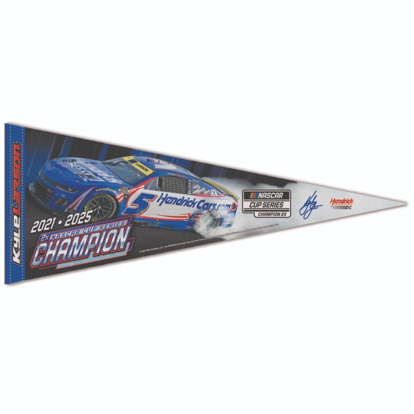 Kyle Larson #5 2025 NASCAR Champion Premium Pennant